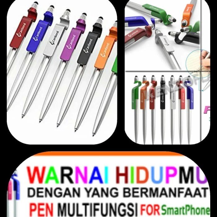 CUSTOM CETAK LOGO PEN STYLUS 3 IN 1 - PRINT UV
