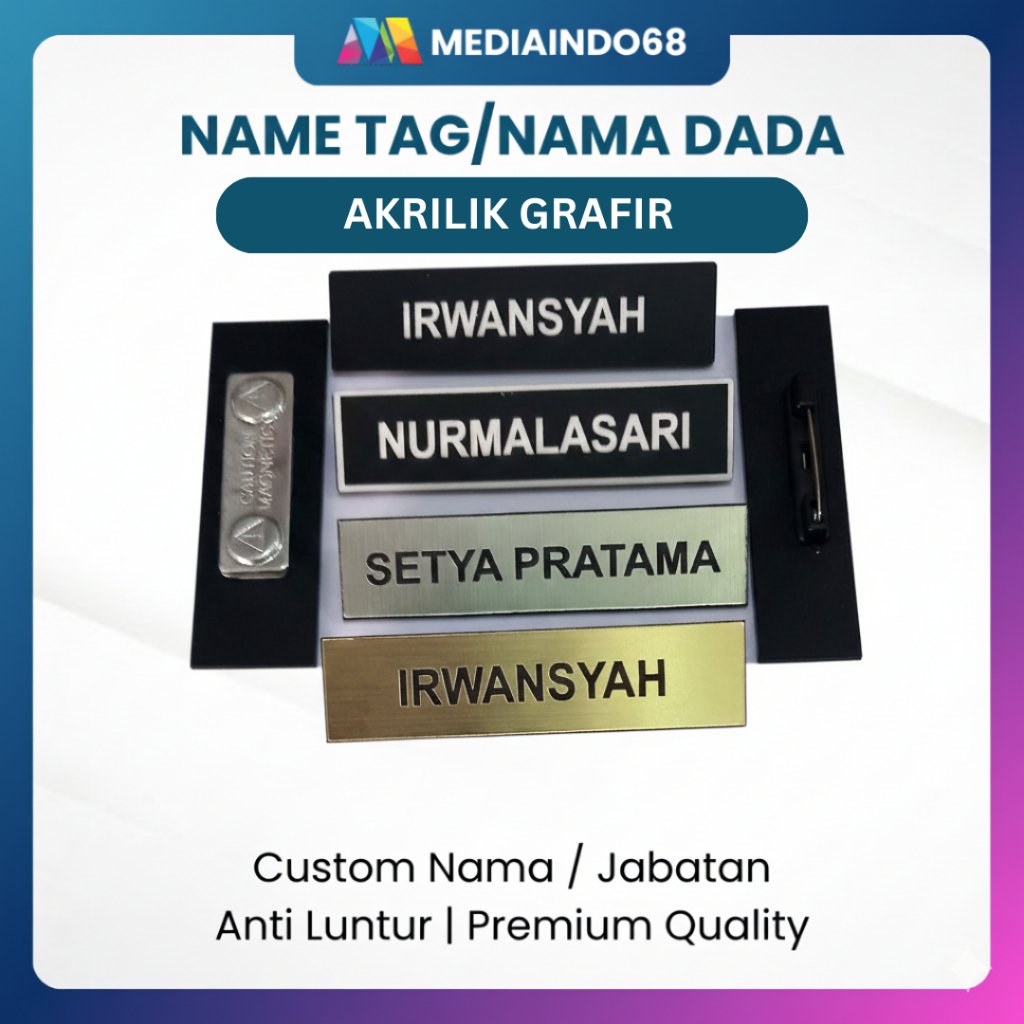 CUSTOM - NAME TAG AKRILIK GRAFIR