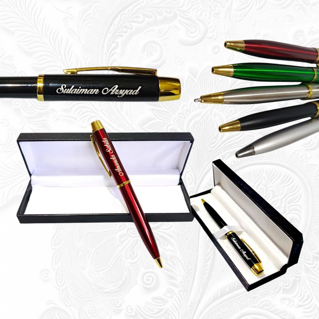 CUSTOM GRAFIR NAMA / PRINT UV PULPEN METAL EXCLUSIVE