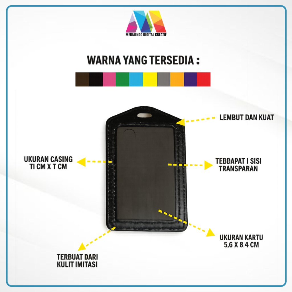 TEMPAT ID CARD KULIT SINTESIS/ID CARD HOLDER KULIT PU